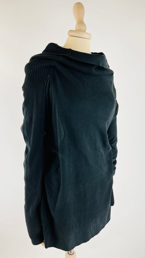 Longsleeve maxi collo nera