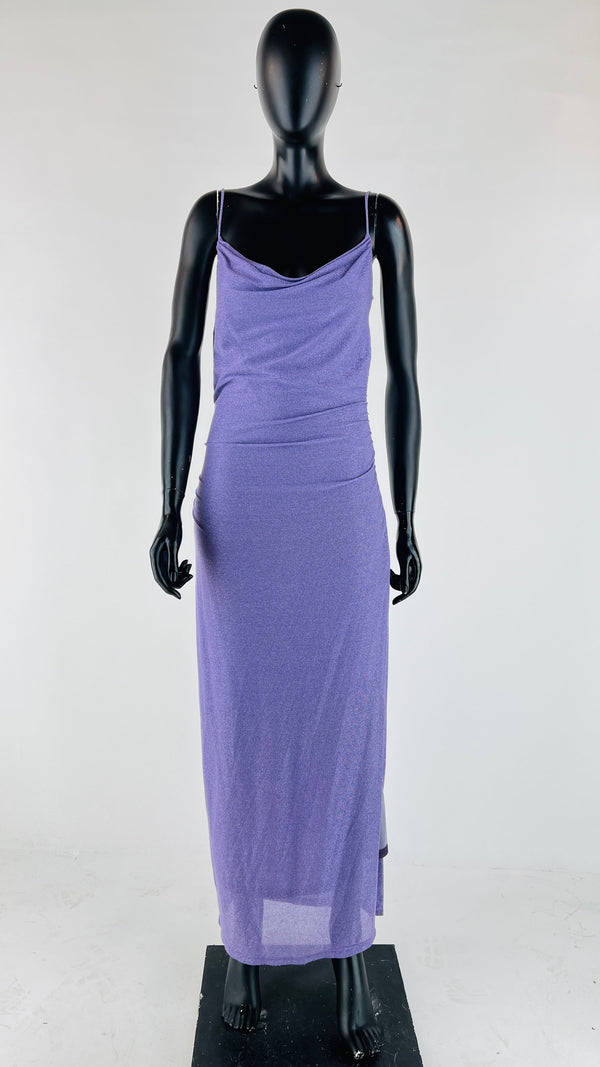 Abito lungo in lurex