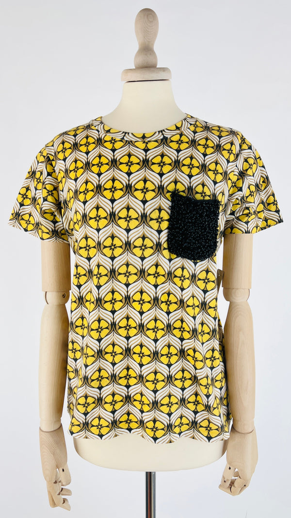 T-shirt cotone a fiori