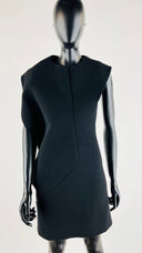 Abito nero maxi volant Jil Sander