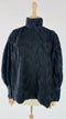 Blusa nera microplissettata