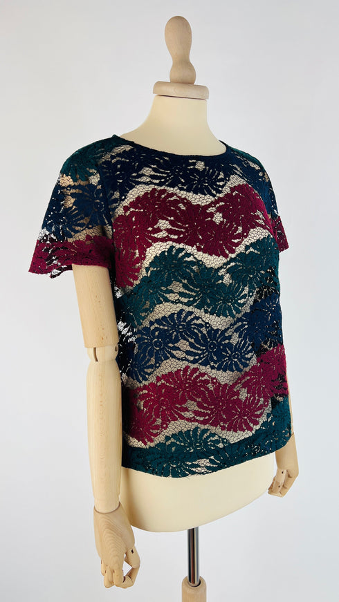 T-shirt pizzo righe