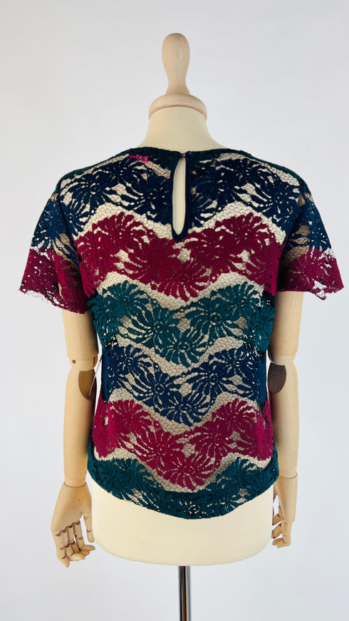 T-shirt pizzo righe