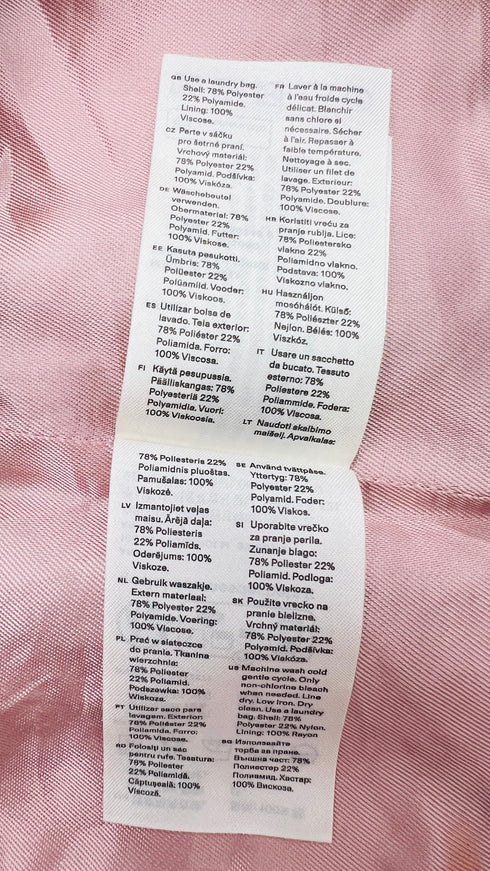 T-shirt tessuto cartellino