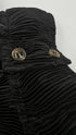 Blusa nera microplissettata