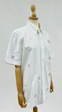 Camicia fiori ricamati bianca THOM Browne