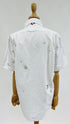Camicia fiori ricamati bianca