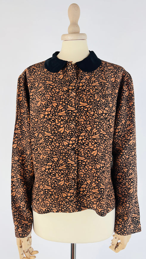 Camicia seta a fiori