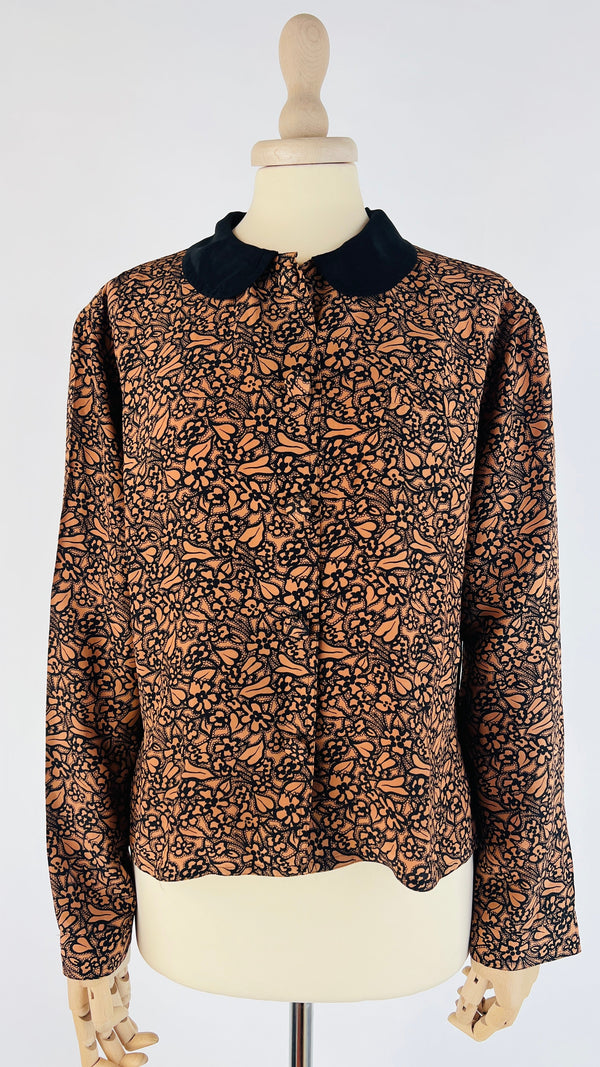 Camicia seta a fiori