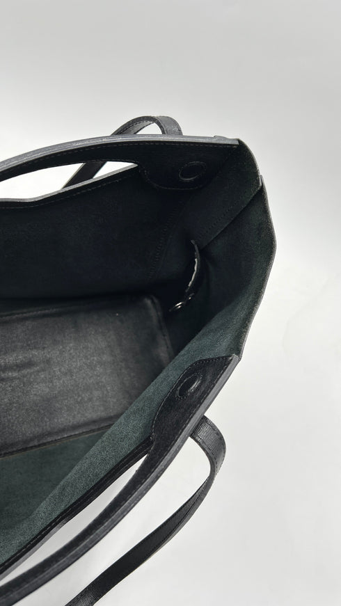 Borsa in pelle a fiori