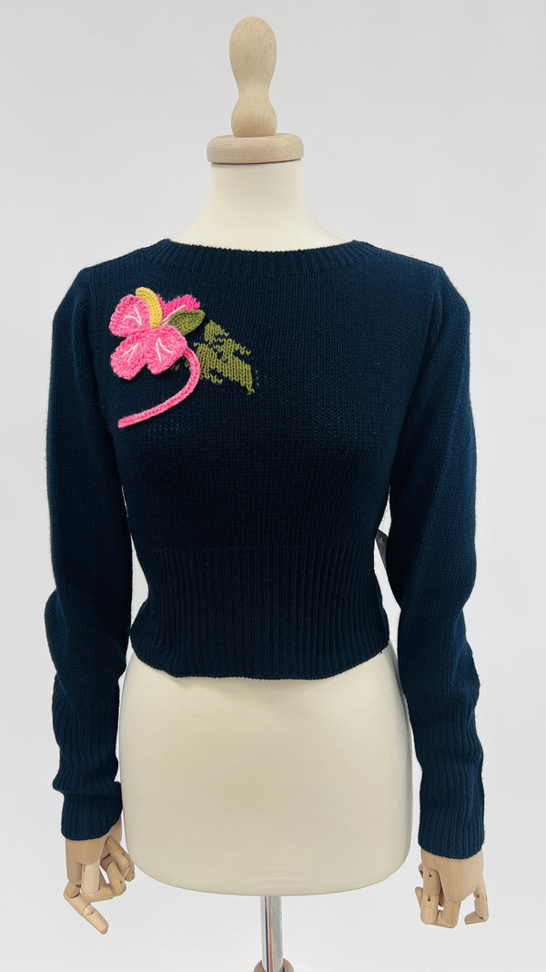 Maglia cropped lana cachemire