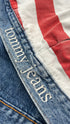 Giubbotto denim con bandiera USA