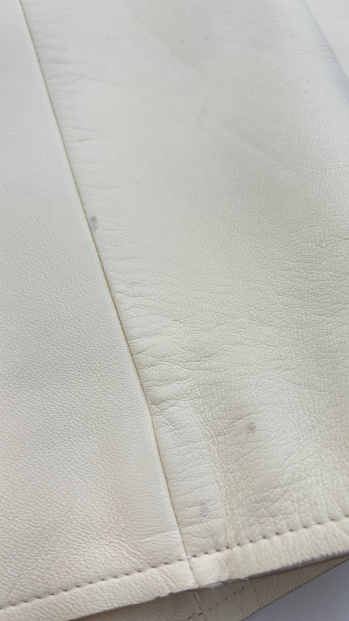 Blazer in pelle bianco