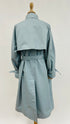 Trench lungo azzurro