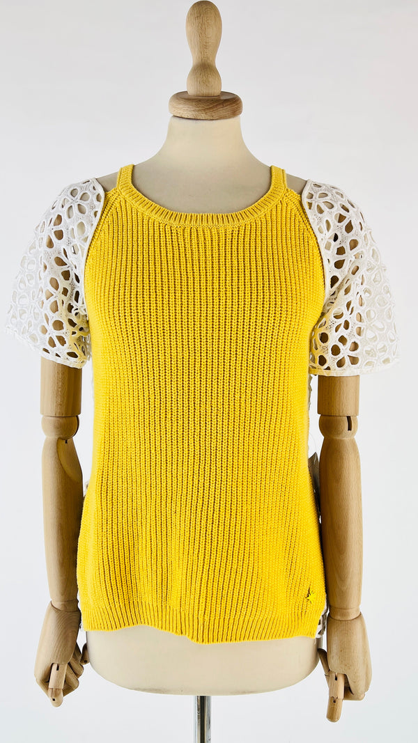 Maglia retro in pizzo
