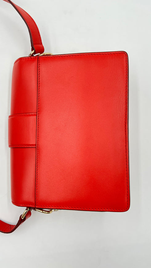 Borsa pelle rossa