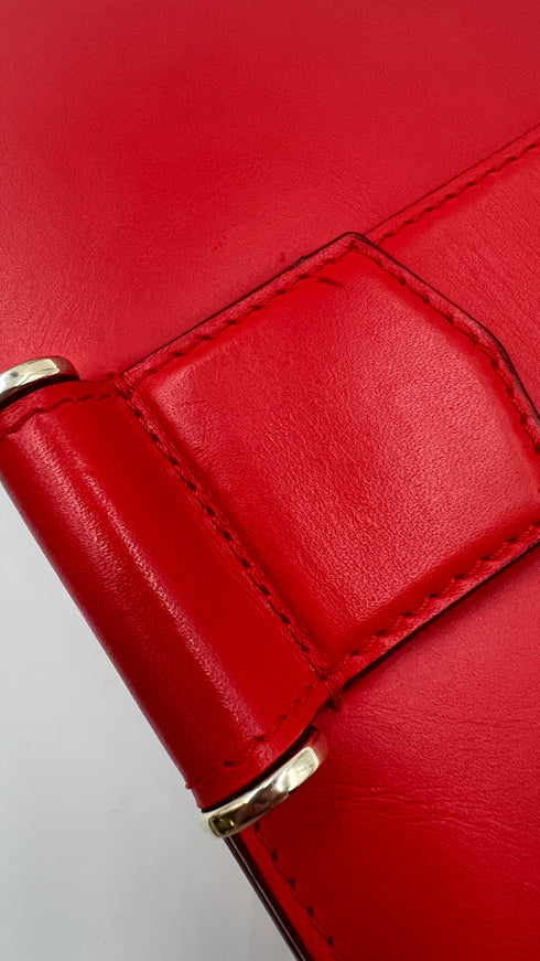 Borsa pelle rossa
