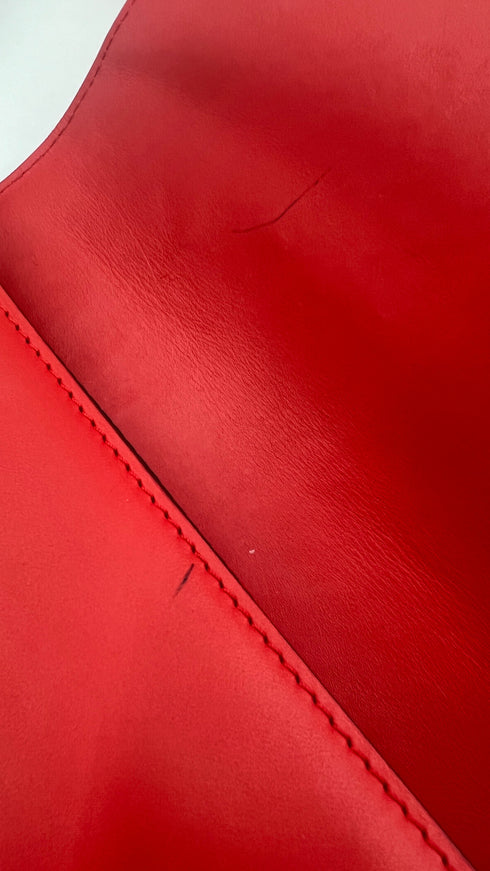 Borsa pelle rossa