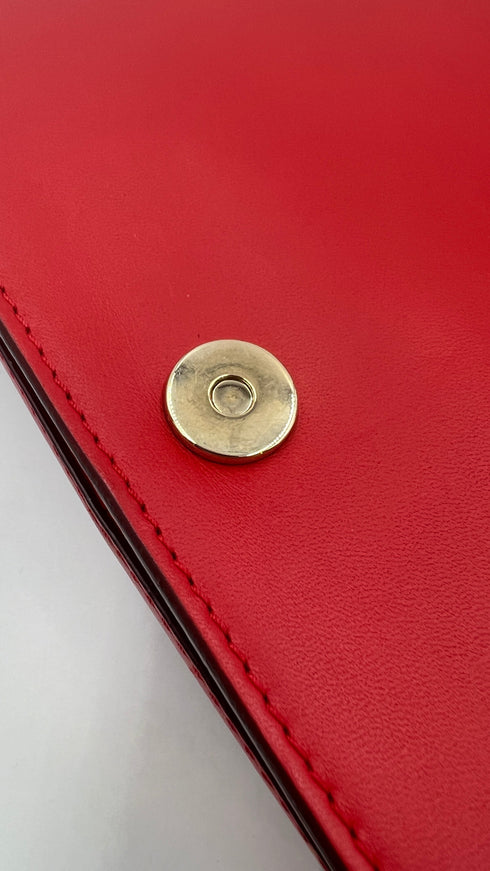 Borsa pelle rossa