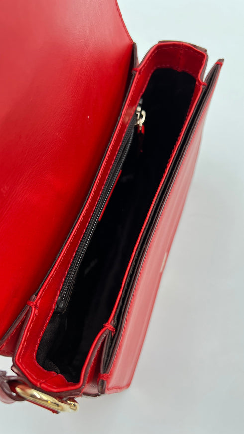 Borsa pelle rossa