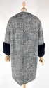 Cappotto bouclé a righe