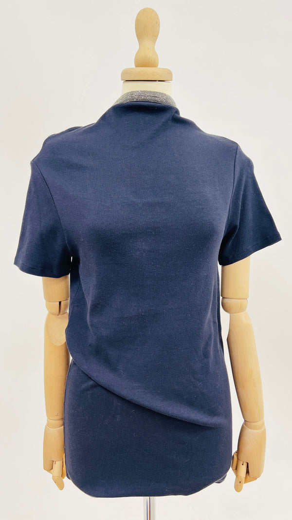 T-shirt in jersey blu