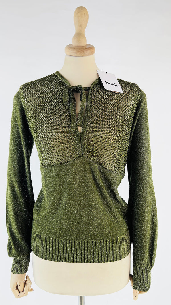 Maglia in lurex con cartellino