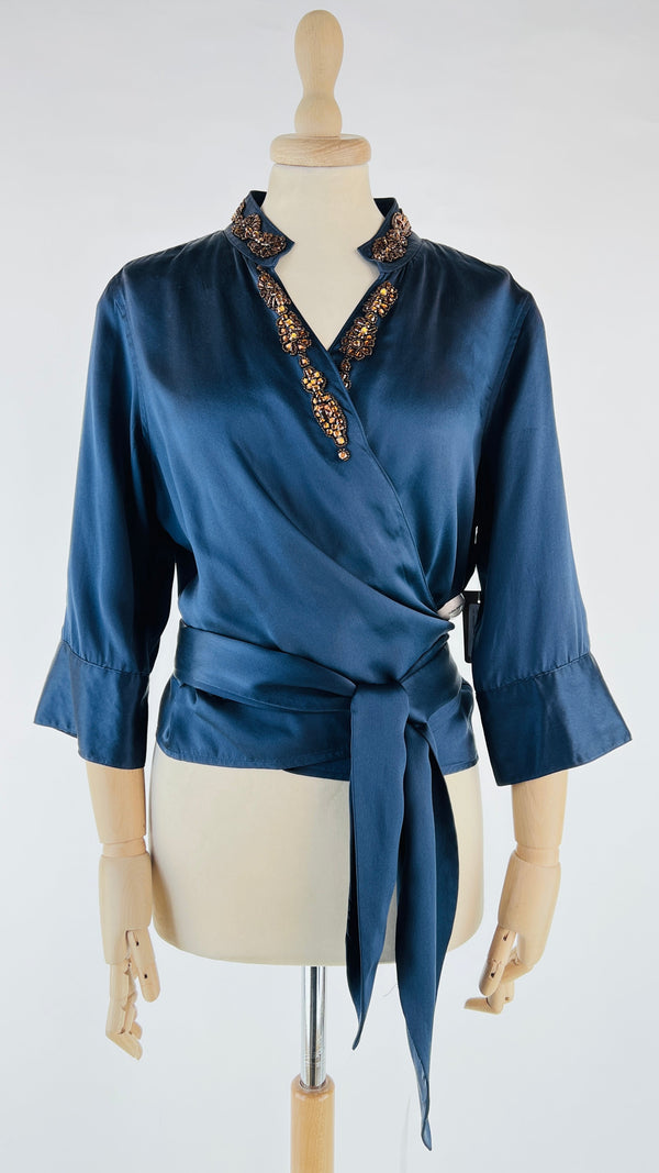 Camicia a portafoglio in seta