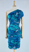 Abito mini draped monospalla