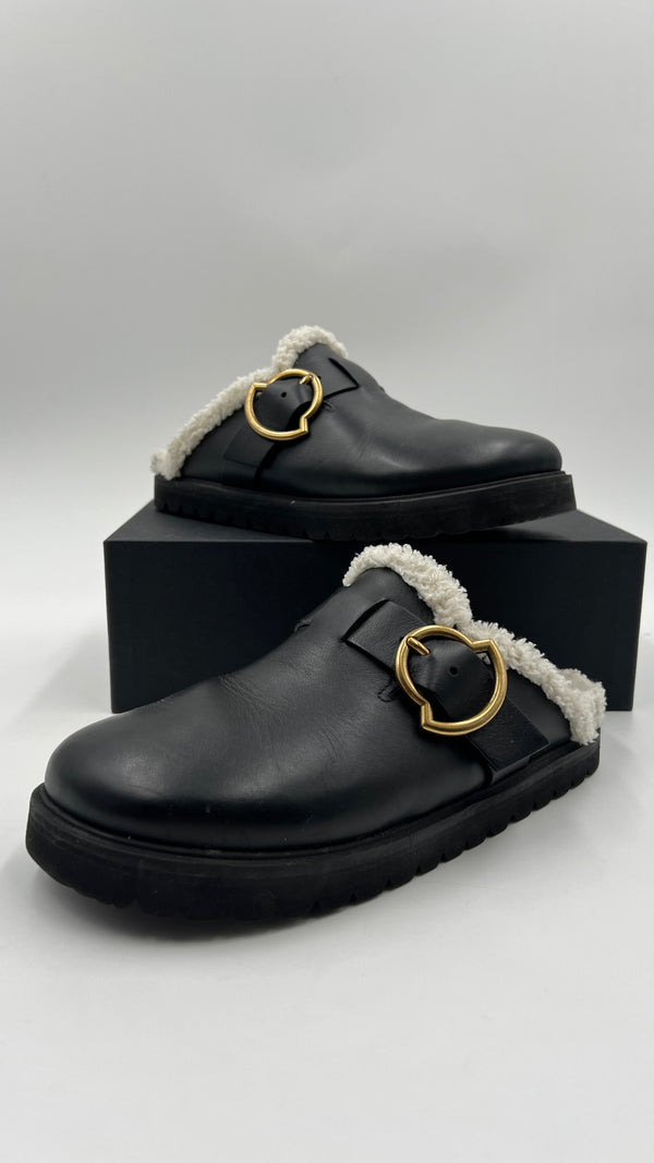 Mules pelle nera N.38