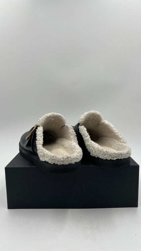 Mules pelle nera N.38