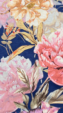 T-shirt a fiori paillettes blu DerHY