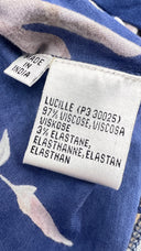 T-shirt a fiori paillettes blu DerHY