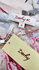 T-shirt a fiori paillettes rosa DerHY