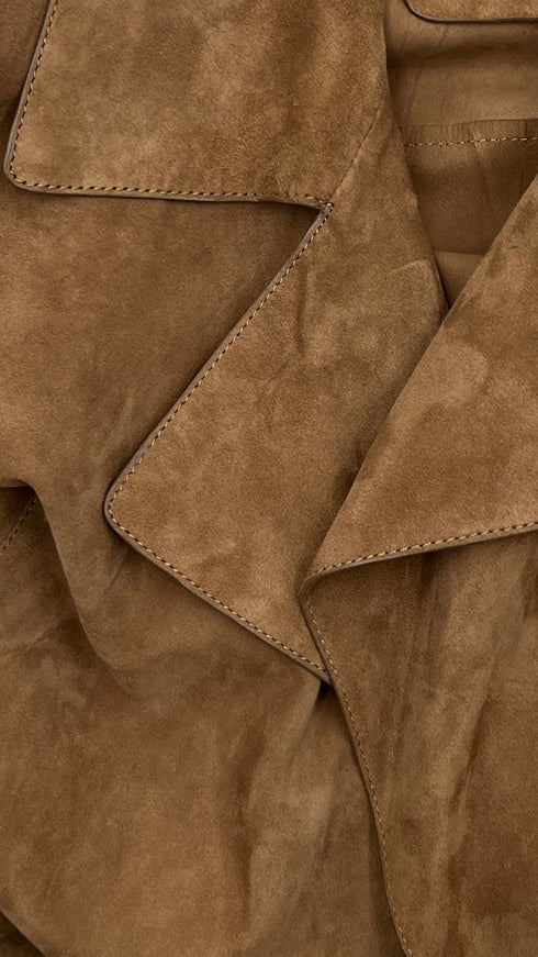 Trench in suede