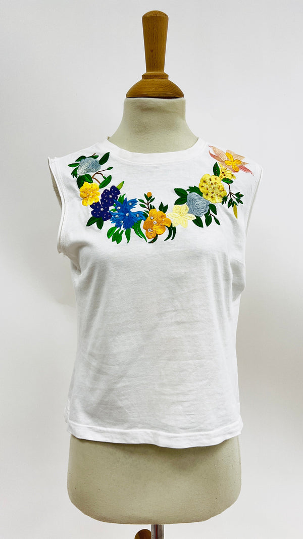 Canotta firoi ricamati