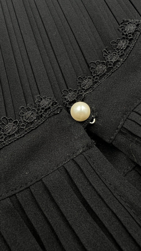 Blusa plissé con frange