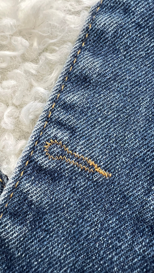 Giacca denim eco-pelliccia