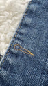 Giacca denim eco-pelliccia