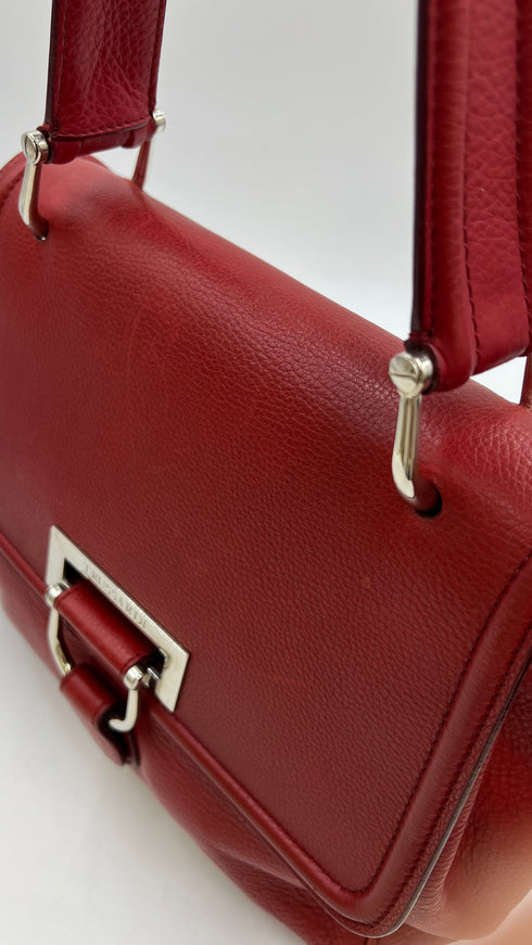 Borsa in pelle rossa