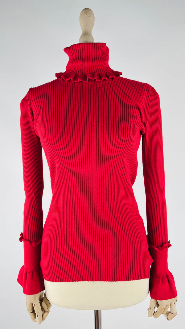 Maglia stretch a costine