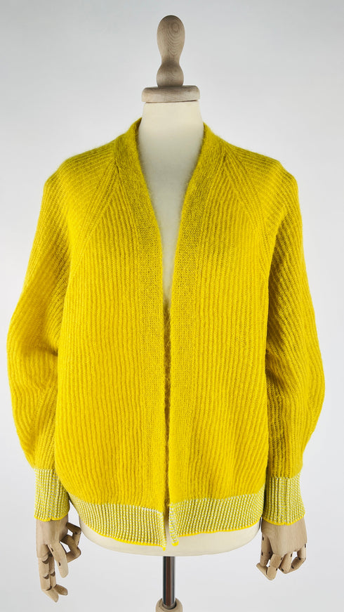 Cardigan aperto con lurex