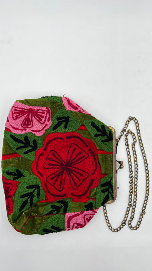 Borsa tessuto fiori