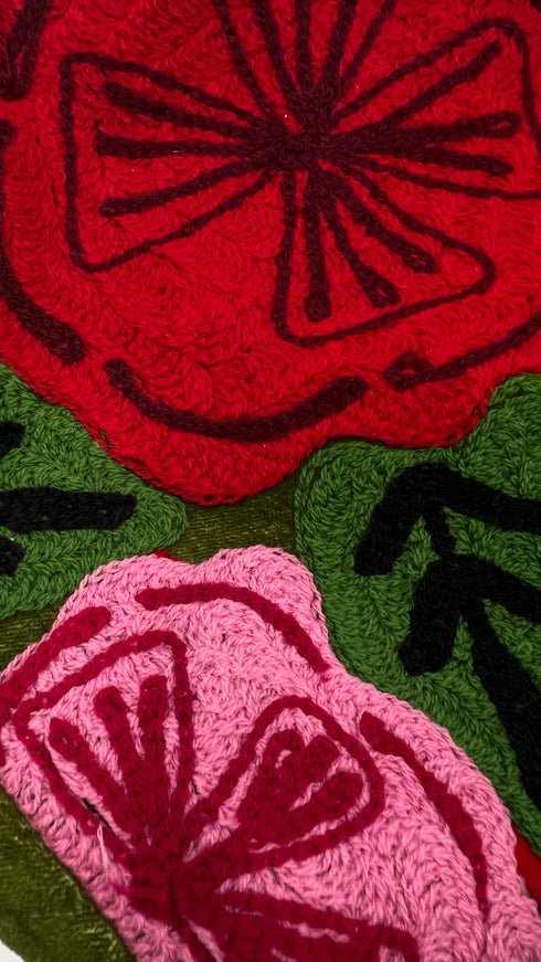 Borsa tessuto fiori