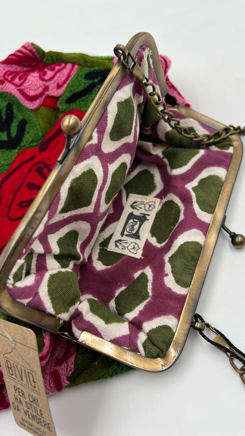 Borsa tessuto fiori