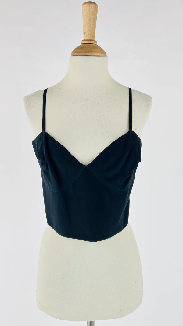Top cropped con cartellino