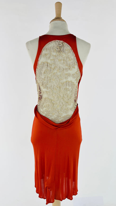 Abito midi retro in pizzo