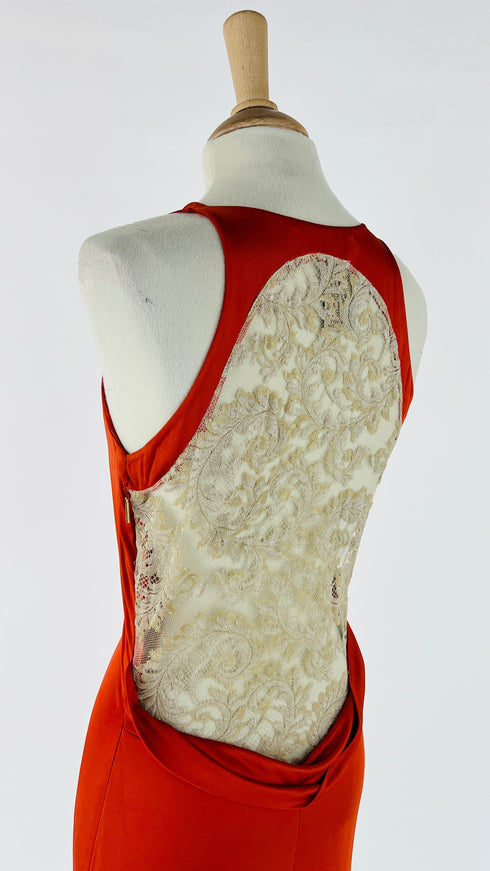 Abito midi retro in pizzo