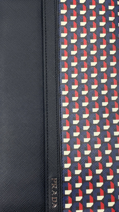 Pochette geometrica saffiano
