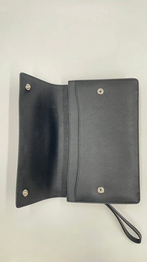 Pochette geometrica saffiano